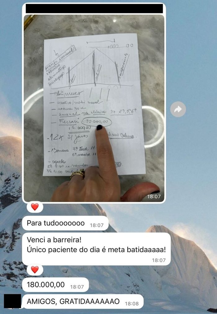 Print de depoimento espontâneo 6