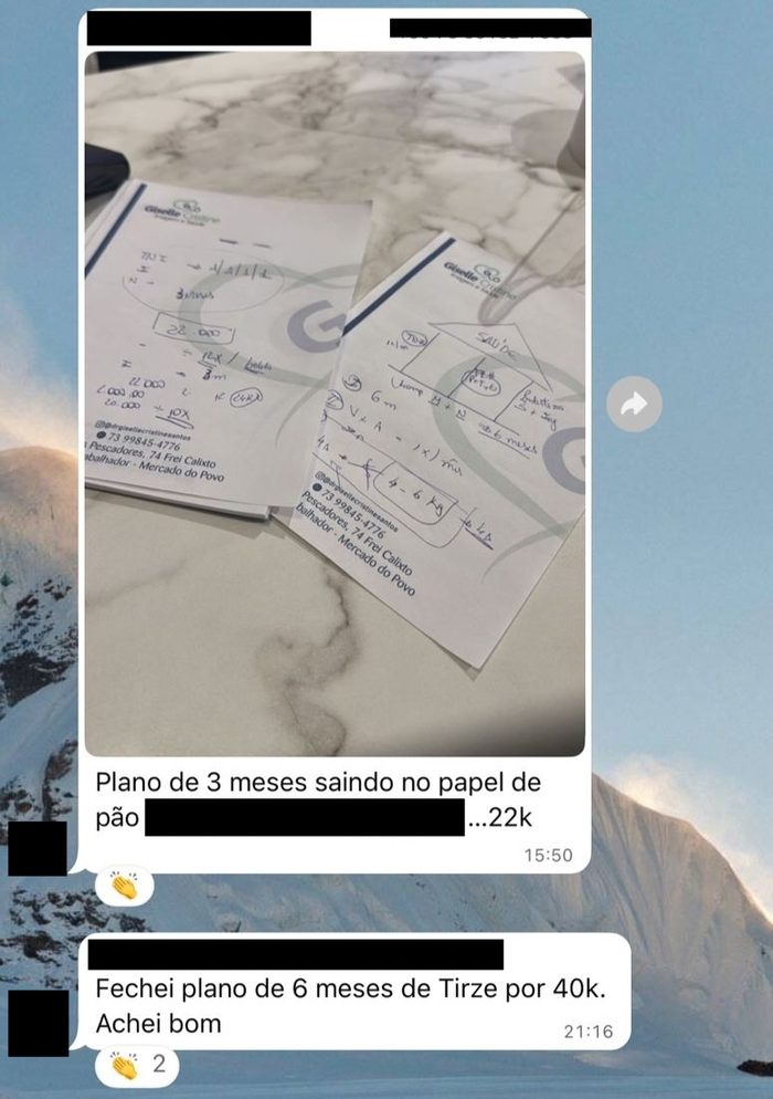 Print de depoimento espontâneo 7