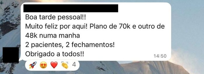 Print de depoimento espontâneo 25