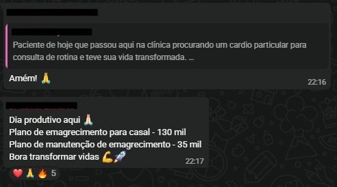 Print de depoimento espontâneo 3