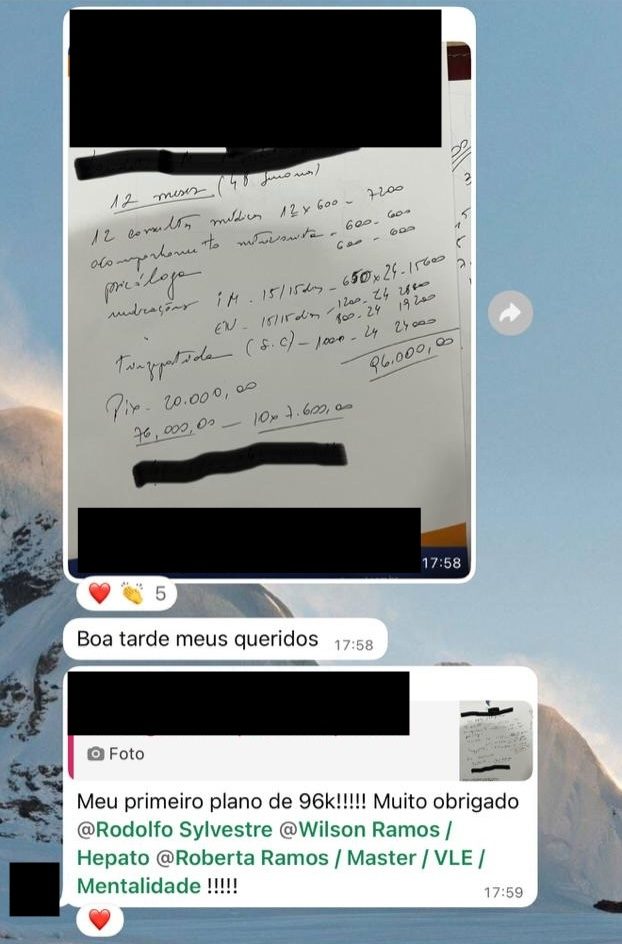 Print de depoimento espontâneo 8