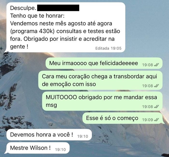 Print de depoimento espontâneo 38